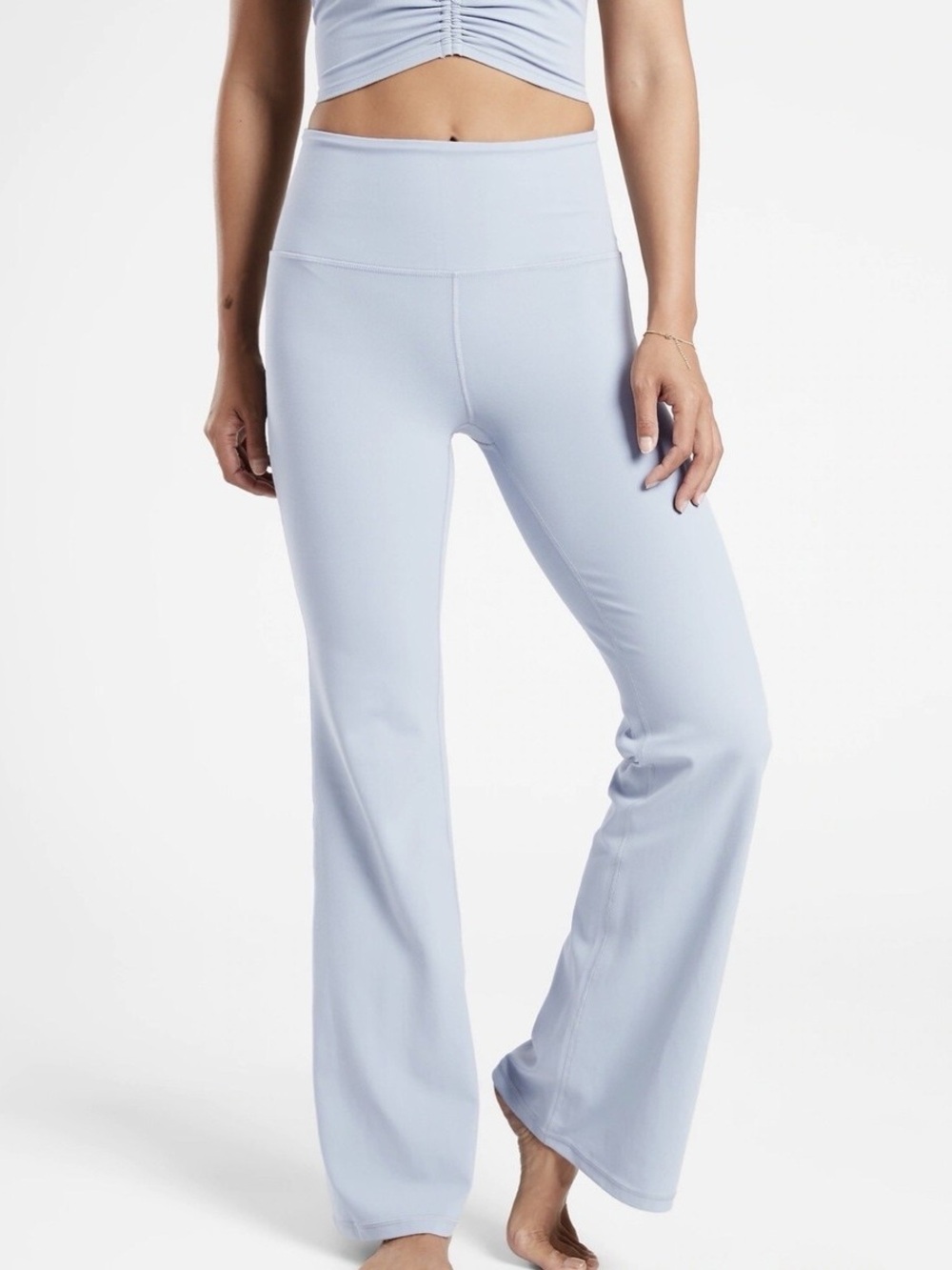 Athleta Salutation Stash Blue High-Rise Flare Yoga Leggings | Women’s Small